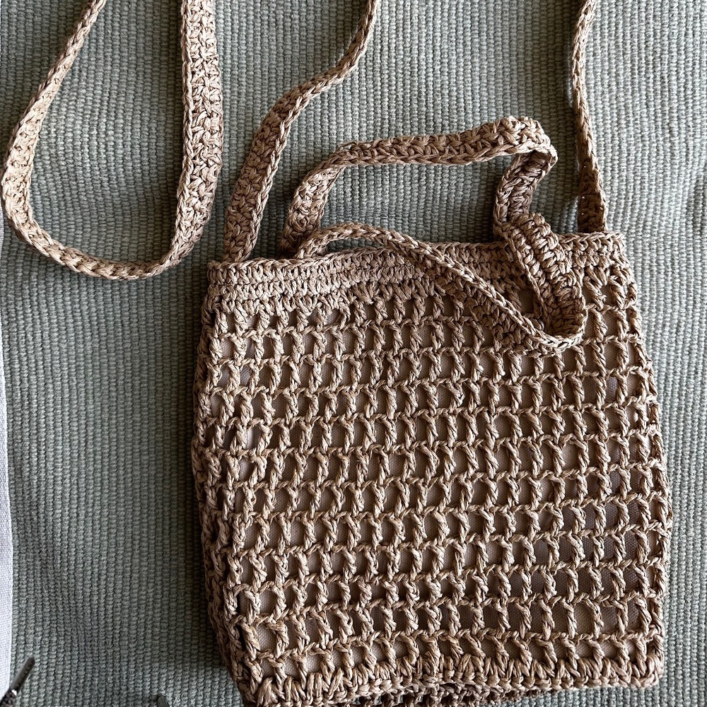 Madewell Straw Cross Body Bag